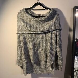 Grey off the shoulder sweater- Love & Liberty